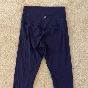 Navy size 6 lulu crop align leggings.